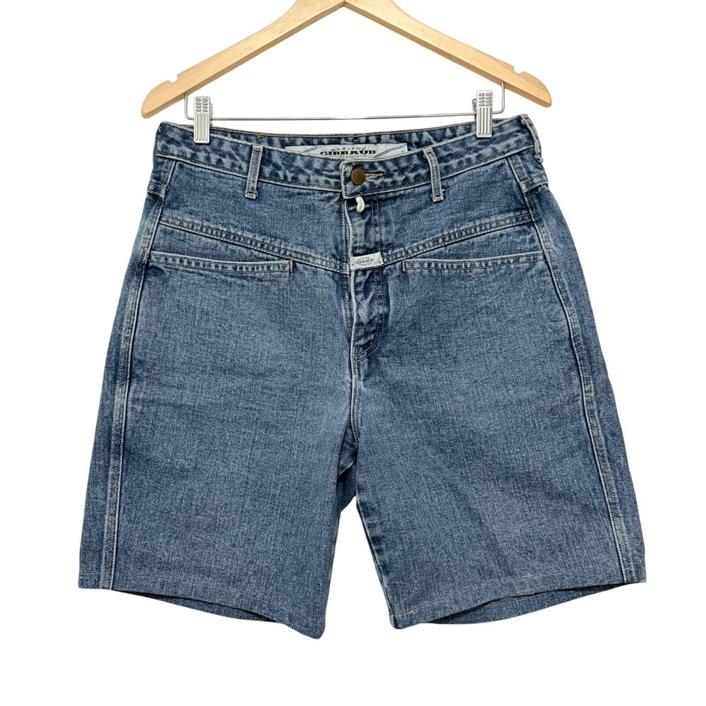 90s VTG Marithe Francois Girbaud Denim Dad Skater Short 11/12 High Rise USA Rare